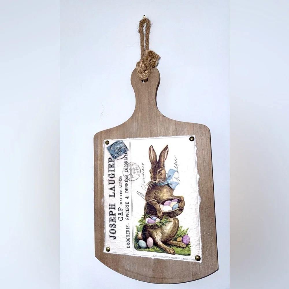 Joseph Laugier Rustic Farmhouse Brown Rabbit Cutting Board Decor Set of 2